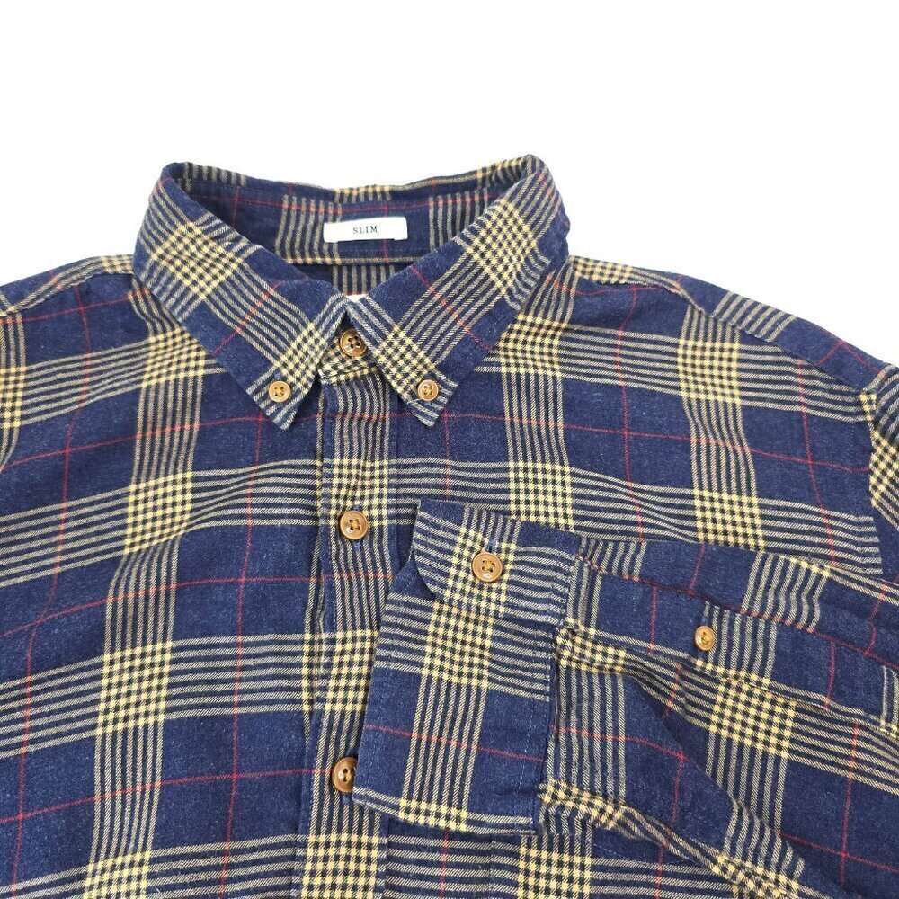 J.CREW Scotch Plaid Flannel Button Down Cotton Slim Fit Shirt